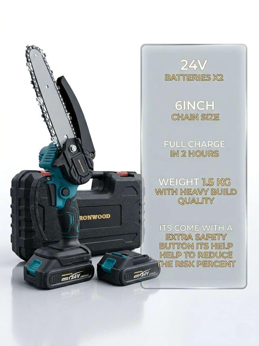 battery powered mini chainsaw 21V – Agricultural Cutting Tool