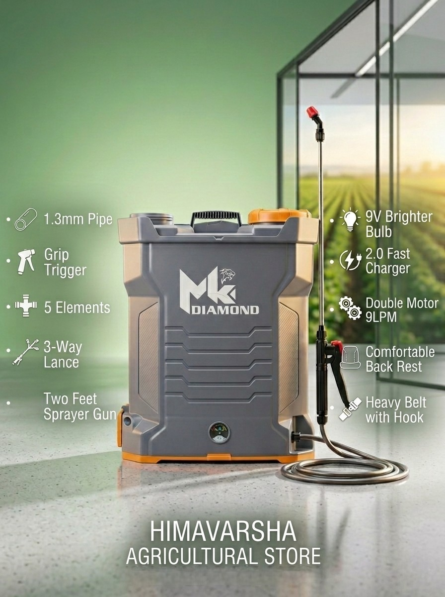 MK Diamond Battery Sprayer Double Motor 9LPM – Agricultural Power Sprayer